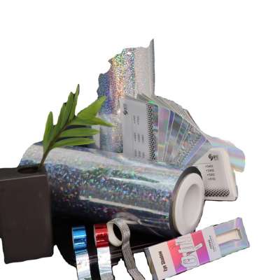 free sample factory price star holographic film roll for cosmetic packaging