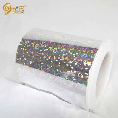 Cailong laser printed BOPP  holographic packing film PET film packaging material